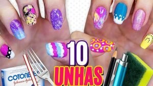 10 UNHAS DECORADAS USANDO COISAS QUE VOCÊ TEM EM CASA